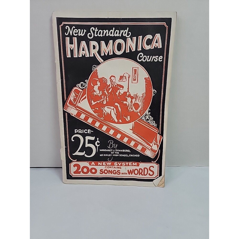 1927 New Standard Harmonica Course 200 Songs Words M.M. Cole Music Booklet